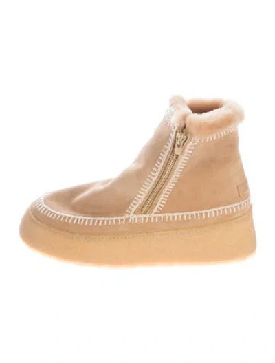 Pre-owned Laidback London Suede Boots In Neutrals