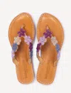 Laidback London Women's Conley Ssr Sandal In Light Brown Leather Plum Mix In Multi