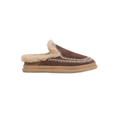 Laidback London Women's Jun 4.1 Slippers In Chocolate Suede Wheat In Brown