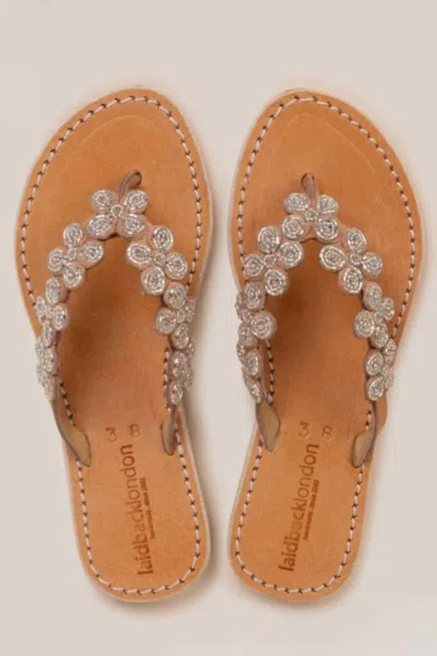 Laidback London Women's Reece Sandals In Light Brown And Silver
