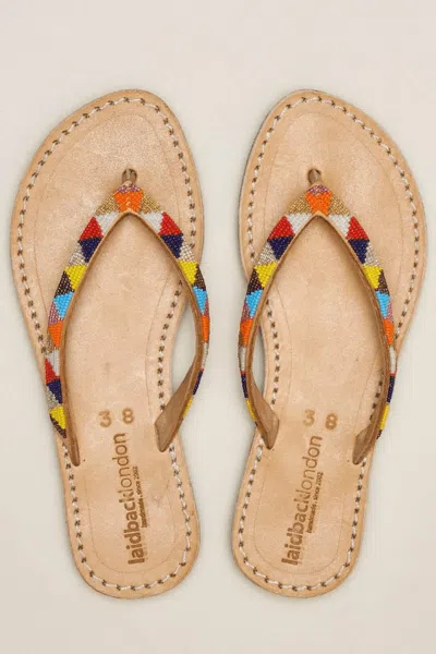 Laidback London Women's Seri Sandals In Tribal Green In Multi