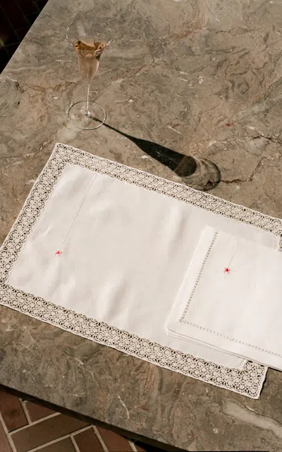 Laila Gohar X Vis-a-vis Paris Napkin Matching"belle De Jour + Spider Thread"