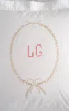 Laila Gohar X Vis-a-vis Paris Queen/standard Pillow Cases"religieuse Medaillion With Monogram"