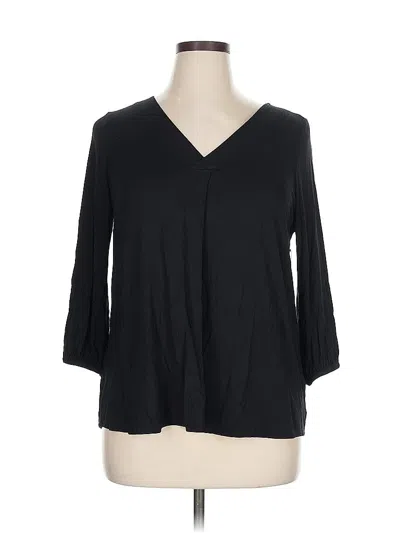 Pre-owned Laila Jayde 3/4 Sleeve Blouse In Black