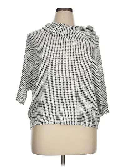 Pre-owned Laila Jayde 3/4 Sleeve Blouse In Silver