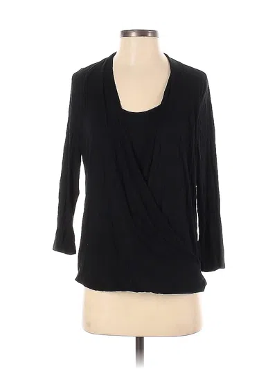 Pre-owned Laila Jayde 3/4 Sleeve Top Black Cowl Neck Tops