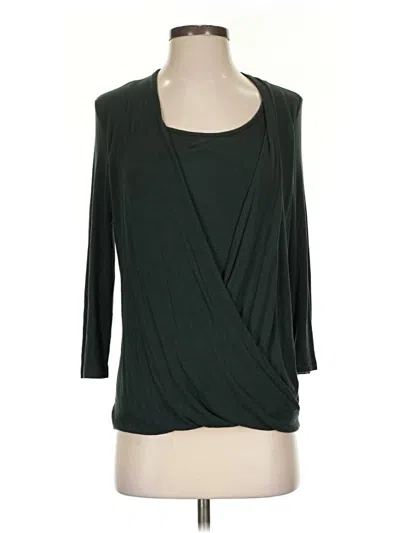 Pre-owned Laila Jayde 3/4 Sleeve Top Green Cowl Neck Tops