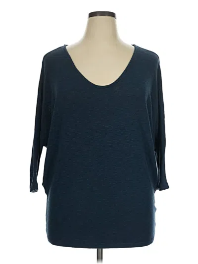Pre-owned Laila Jayde 3/4 Sleeve T-shirt In Blue