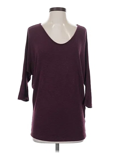 Pre-owned Laila Jayde 3/4 Sleeve T-shirt In Burgundy