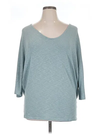 Pre-owned Laila Jayde 3/4 Sleeve T-shirt In Teal