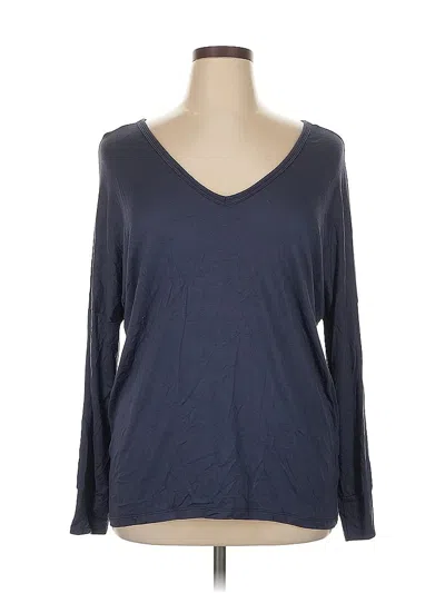 Pre-owned Laila Jayde Long Sleeve Top Gray V Neck Tops