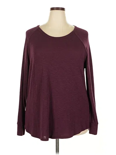Pre-owned Laila Jayde Pullover Sweater In Burgundy