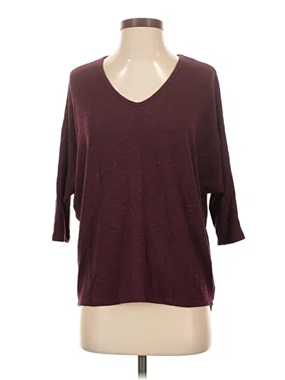 Pre-owned Laila Jayde Pullover Sweater In Burgundy
