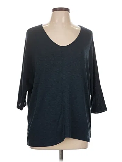 Pre-owned Laila Jayde Short Sleeve Blouse In Blue
