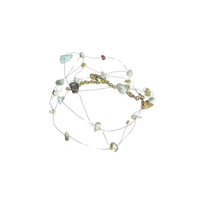 Laine Studio Women's Blue / Gold Choker Azul Cielo In Multi