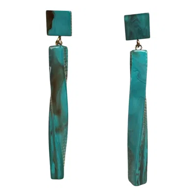 Laine Studio Women's Blue Pendientes Cascada Azul