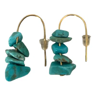 Laine Studio Women's Blue Pendientes Laine Turquesa