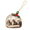 Laines London Gold / Brown / White Extra Large Christmas Laines Lovables Xmas Pudding Decoration In Multi