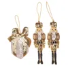 Laines London Gold / Silver / Black Set Of 3 Extra Large Christmas Gold, Silver & Black Nutcracker & Gift Decorati In Multi
