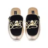 Laines London Women's Gold / Black Classic Mules With Double Gold Octopus Brooches - Black & Gold In Black/gold