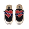 Laines London Women's Black / Gold Classic Mules With Fuck You Brooches - Black & Gold In Black/gold