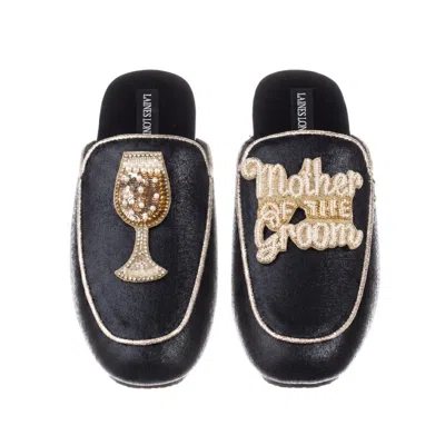 Laines London Women's Black / Gold Classic Mules With Mother Of The Groom Brooches - Black & Gold In Multi