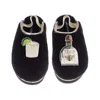 Laines London Women's Black / Gold Flatform Cloud Slippers With Agave Tequila Brooches - Black In Multi