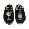 Laines London Women's Black / Gold Flatform Cloud Slippers With Botanical Gin & Glass Brooches - Black In Multi