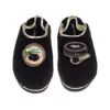 Laines London Women's Black / Gold Flatform Cloud Slippers With Caviar & Blini Brooches - Black In Multi