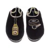Laines London Women's Black / Gold Flatform Cloud Slippers With Caviar & Dom Champers Brooches - Black In Multi