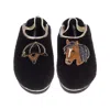 Laines London Women's Black / Gold Flatform Cloud Slippers With Riding Hat & Horse Brooches - Black In Black