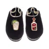 Laines London Women's Black / Gold Flatform Cloud Slippers With Tequila Slammer Brooches - Black In Black