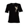 Laines London Women's Black / Gold Laines Couture Embellished Bird Of Paradise T-shirt - Black