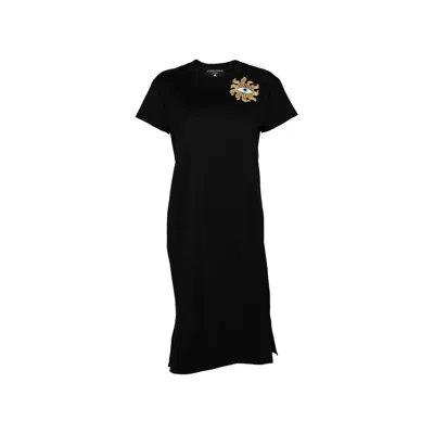 Laines London Women's Black Laines Couture T-shirt Dress With Embellished Mystic Eye