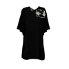 Laines London Women's Black / Neutrals / Gold Laines Couture Kaftan With Black & Cream Corsage In Black/gold