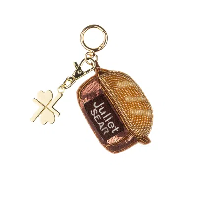 Laines London Women's Brown / Gold Juliet Signature Copper Tin Baked Bread Hand-beaded Bag Charm In Multi