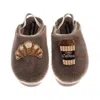 Laines London Women's Brown / Gold / Neutrals Flatform Cloud Slippers With Coffee & Croissant Brooches Brooches -  In Brown
