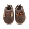 Laines London Women's Brown / Gold / Neutrals Flatform Cloud Slippers With Show Jump Horse Brooches - Mink In Brown