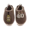 Laines London Women's Brown / Gold / Neutrals Flatform Cloud Slippers With Stripe 60th Birthday & Dom Darling Broo In Brown
