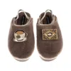 Laines London Women's Brown / Gold / Neutrals Flatform Cloud Slippers With Tea & Biscuit Brooches - Mink In Brown