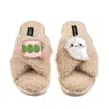 Laines London Women's Brown / Neutrals Boucle Slippers With Limited Edition Laines Loveables Boo The Ghost Hallowe In Brown