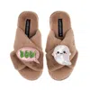 Laines London Women's Brown / Neutrals Classic Slippers With Limited Edition Laines Lovables Boo The Ghost Hallowe In Brown