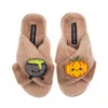 Laines London Women's Brown / Neutrals Classic Slippers With Limited Edition Laines Lovables Pumpkin & Cauldron Ha In Brown