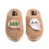 Laines London Women's Brown / Neutrals Closed Toe Slippers With Limited Edition Laines Lovables Boo The Ghost Hall In Brown