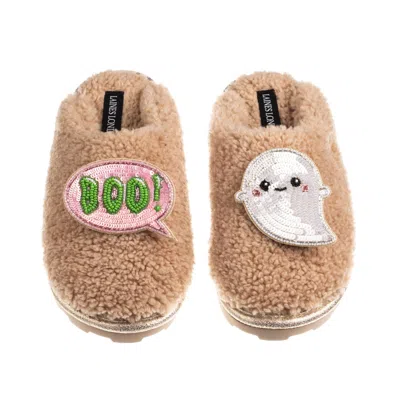 Laines London Women's Brown / Neutrals Closed Toe Slippers With Limited Edition Laines Lovables Boo The Ghost Hall