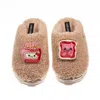 Laines London Women's Brown / Neutrals Teddy Closed Toe Slippers With Laines Lovables Jam & Toast Brooches - Toffe In Brown