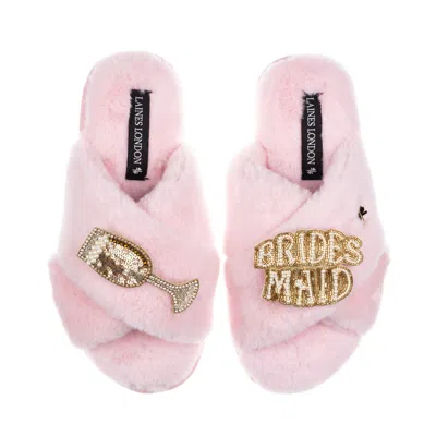 Laines London Women's Classic Laines Slippers With Bridesmaid Brooches - Pink
