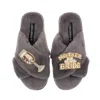 Laines London Women's Classic Laines Slippers With Mother Of The Bride Brooches - Grey In Gray