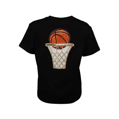 Laines London Women's Embellished Basketball T-shirt - Black