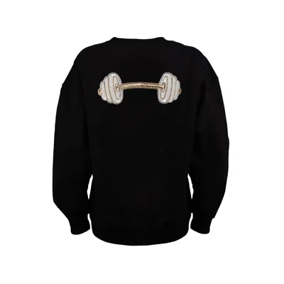 Laines London Women's Embellished Dumbbell Sweatshirt - Black